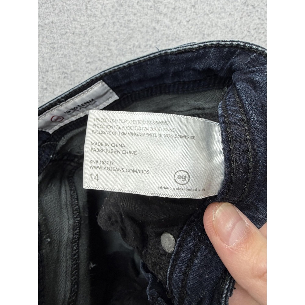 AG Adriano Goldschmied‎ Jeans Youth 14 Blue Knit Stryker Straight Ripped Denim - Picture 11 of 14